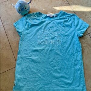 Lacoste Girls Aqua logo  T-Shirt